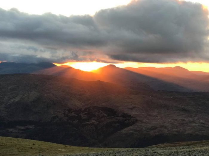 Sunset from Helvellyn in the lakedistrict