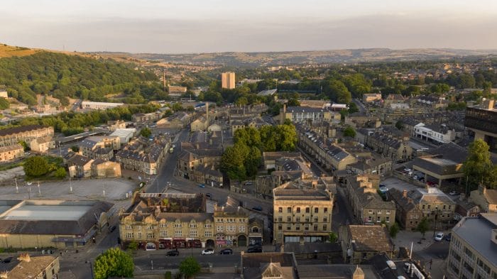 Little Yorkshire Town filmed by drone