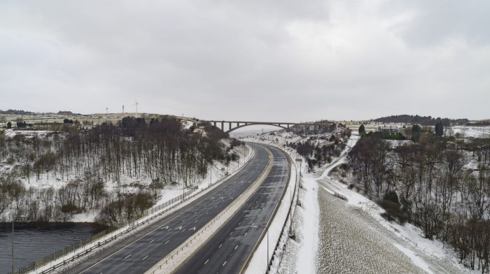Drone filming of the M62 Motorway