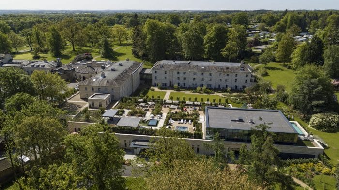 Drone filming at Rudding Park Hotel and Spa on a sunny day