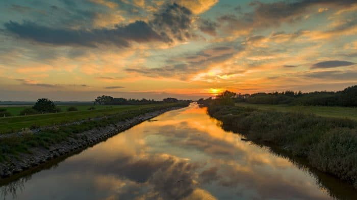 The Sun Setting on the River Don