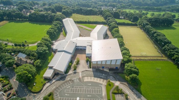 Drone over Yorkshire High School.