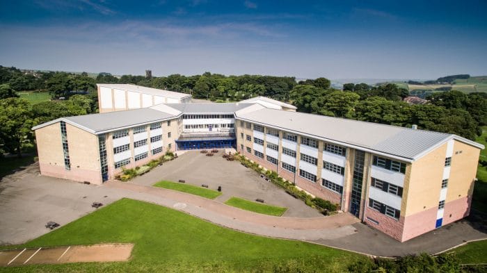 Drone over Yorkshire High School.