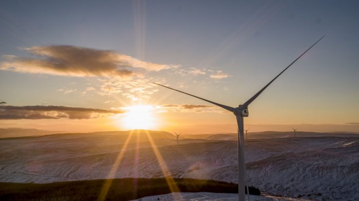 Wind Turbines filmed by Drone