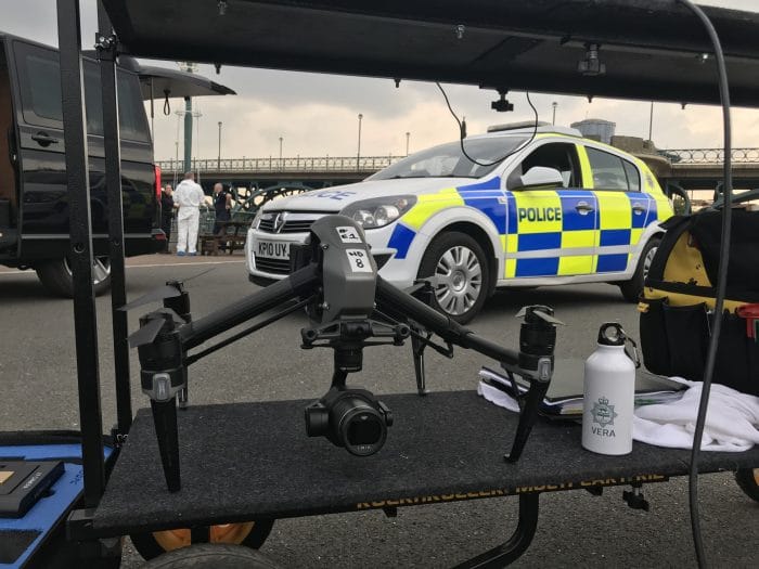 Drone photography on the set of ITV's Vera