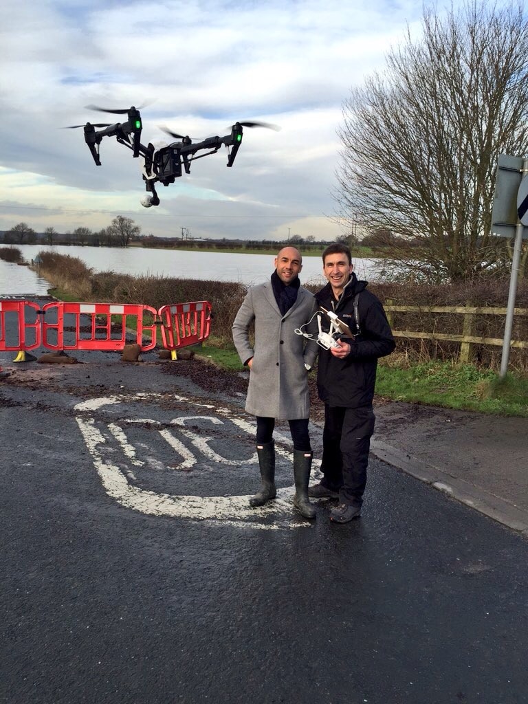 Filming the York floods for ITN News