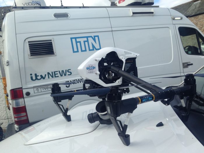 Filming for ITN News in the Yorkshire Dales