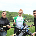 Ed Clancy filming for the Tour De Yorkshire
