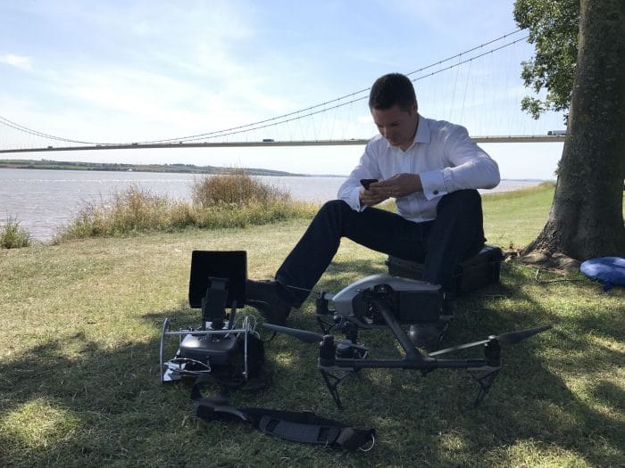 ITV News, Ben Chapman, drone, humber bridge,
