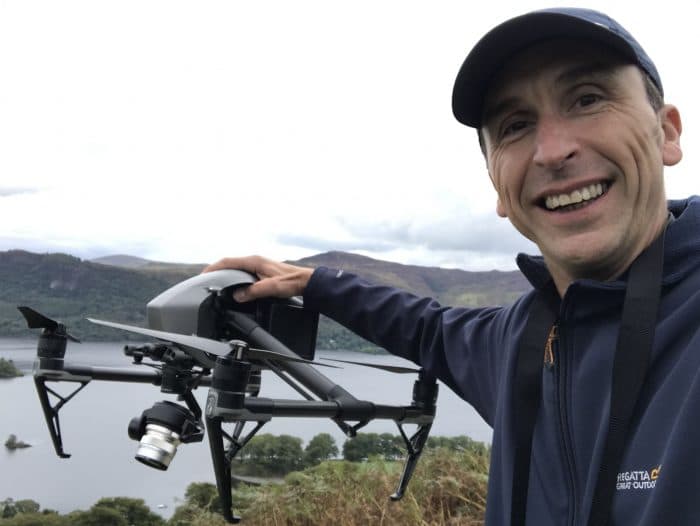 Halo Vue drone filming on location