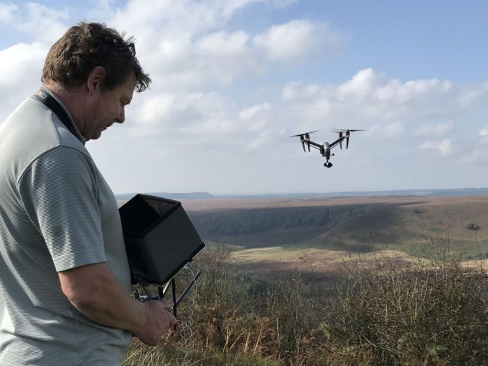 Halo Vue drone crew on location