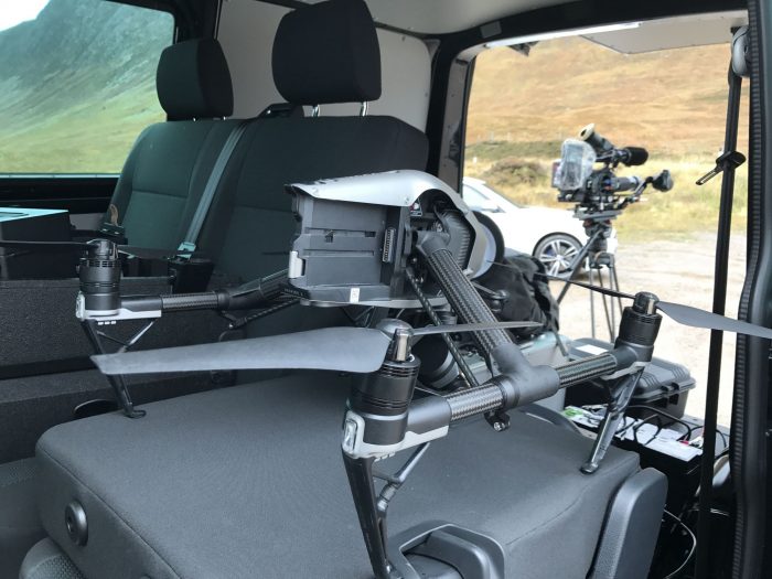 Halo Vue drone filming on location