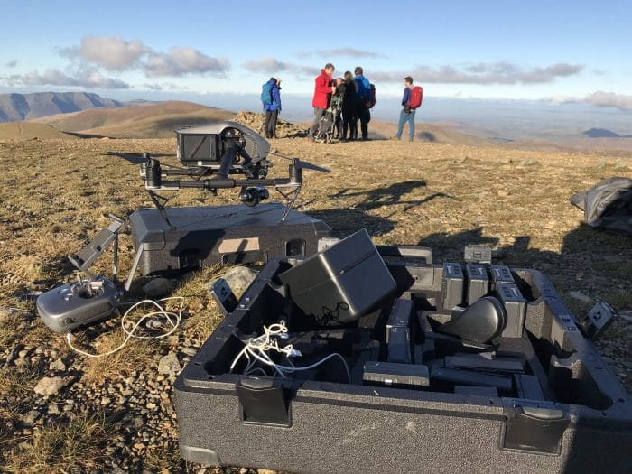 Halo Vue drone filming on location