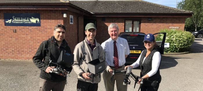 Filming on Channel 5 The Yorkshire Vet with our drone