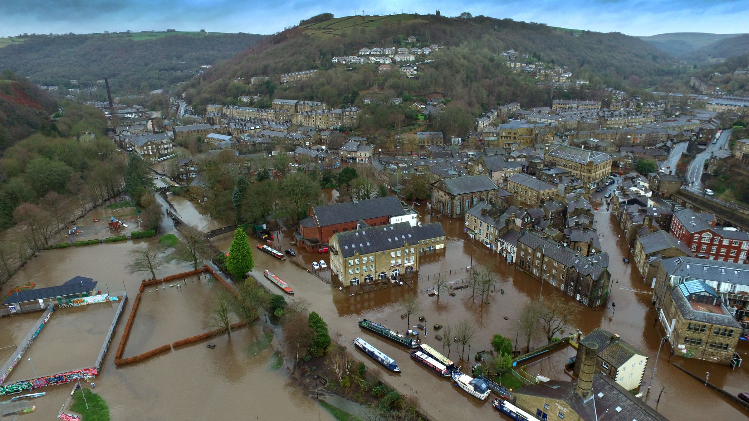 Hebden Bridge from the air
