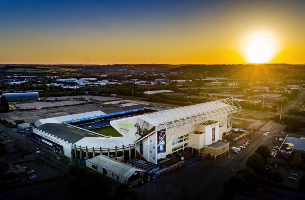 Halo Vue drone filming at Elland Road for Take Us Home: Leeds United