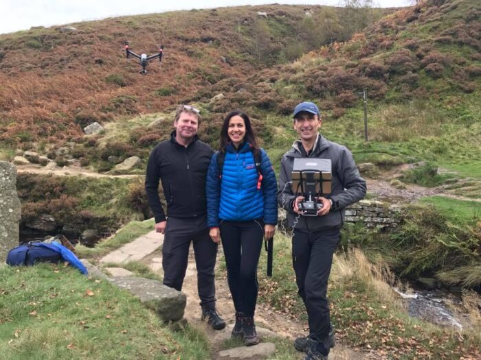 Halo Vue drone filming on location