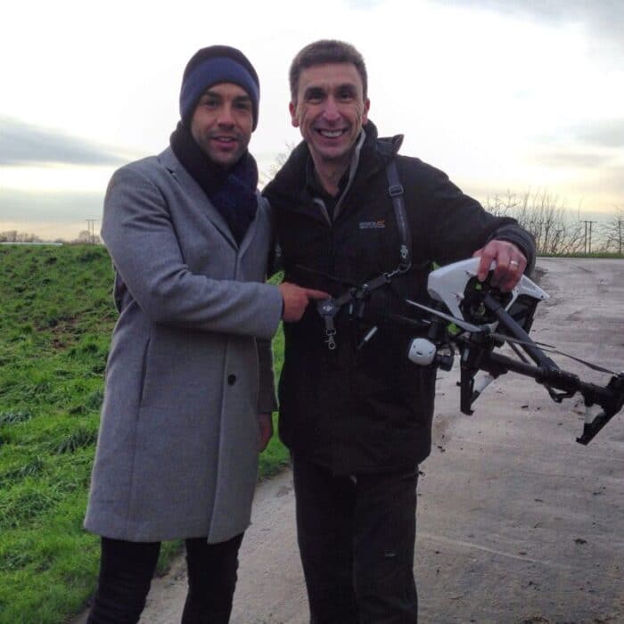 Halo Vue drone filming on location