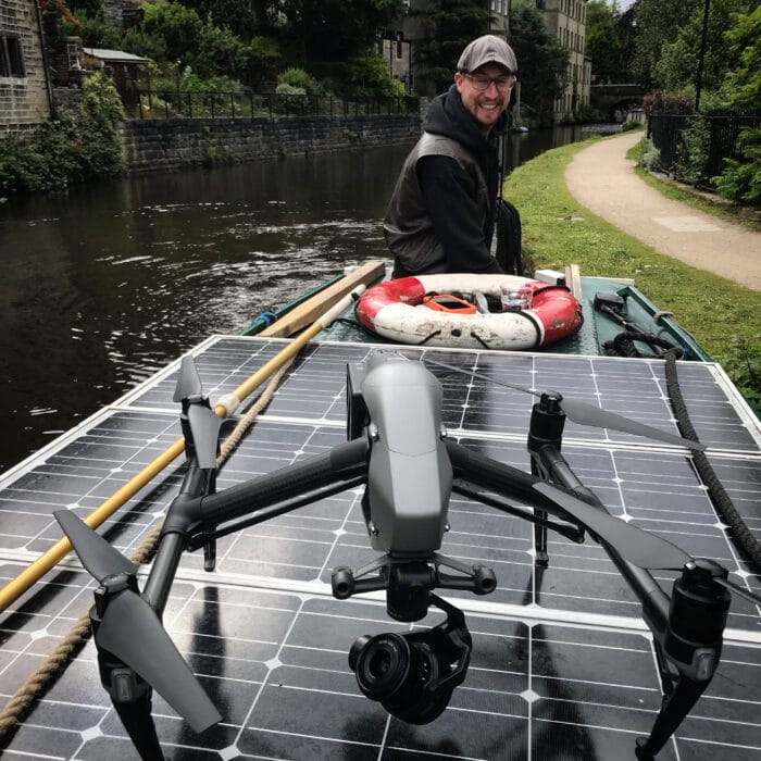 canal boat diaries, Robbie Cummings, drone pilot, frone filming , BBC, canals, canal and river trust