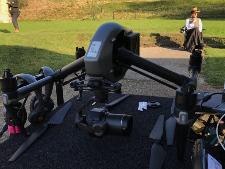 Gentleman Jack drone filming at Shibden Hall, Halifax, Yorkshire