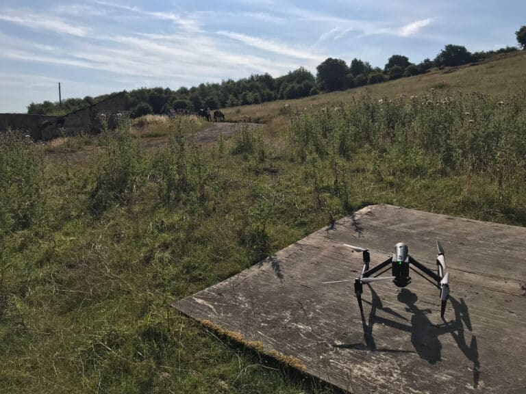 Drone filming on Yorkshire moorland for Gentleman Jack