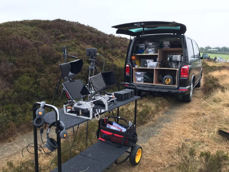 Drone filming on Yorkshire moorland for Gentleman Jack