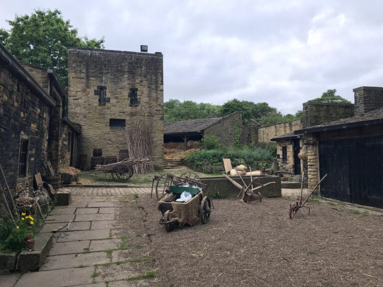 Gentleman Jack drone filming at Shibden Hall, Halifax, Yorkshire