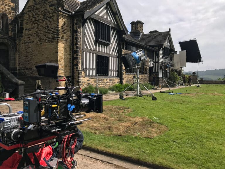 Gentleman Jack drone filming at Shibden Hall, Halifax, Yorkshire