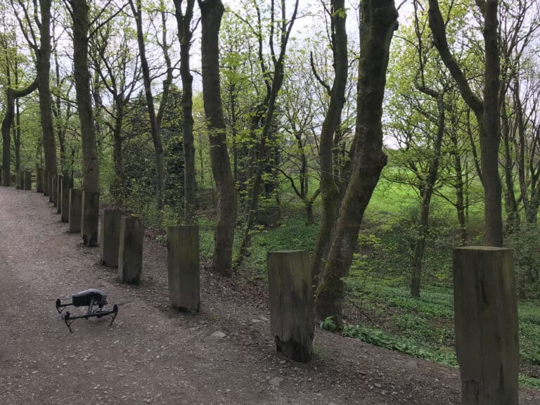 Gentleman Jack drone filming at Shibden Hall, Halifax, Yorkshire