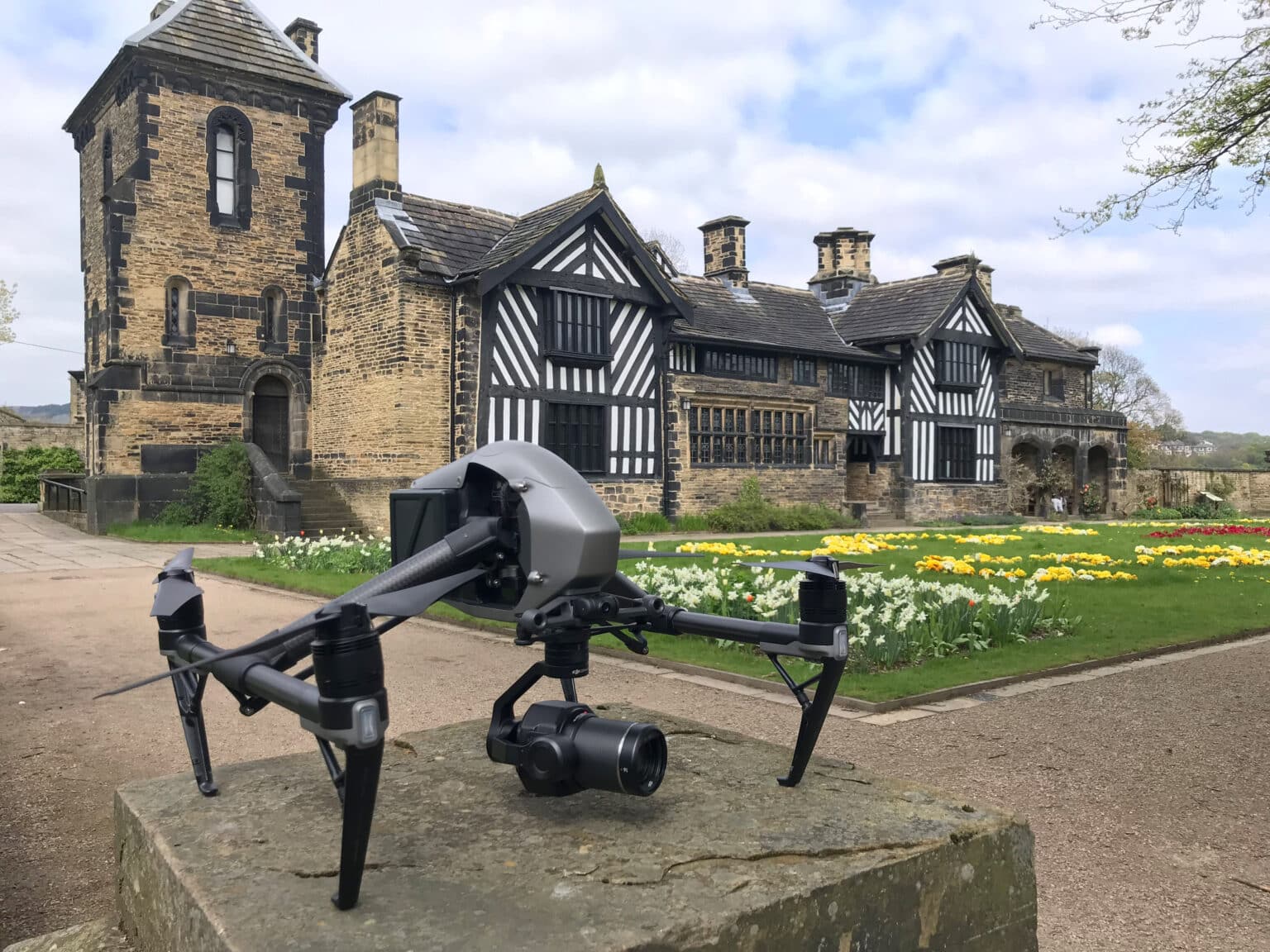 Gentleman Jack drone filming at Shibden Hall, Halifax, Yorkshire