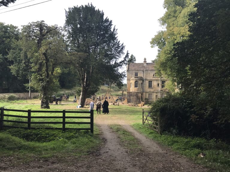Gentleman Jack drone filming at Shibden Hall, Halifax, Yorkshire