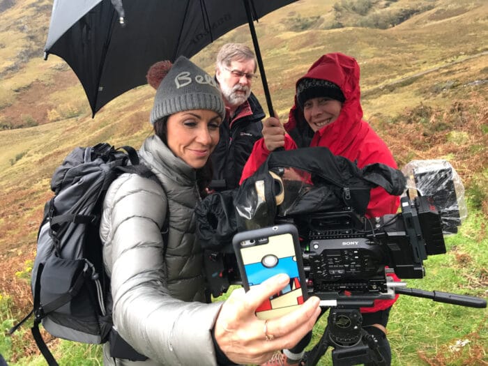 Julia Bradbury, Britains favourite 100 walks, drone filming, drone pilot