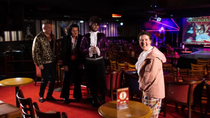 Rosie Jones Trip Hazard meets tribute acts in Blackpool