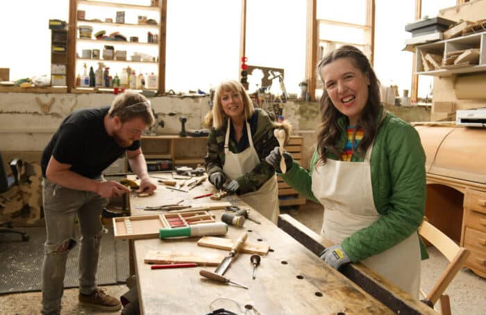 Rosie Jones spoon carving spoons with Fay Ripley