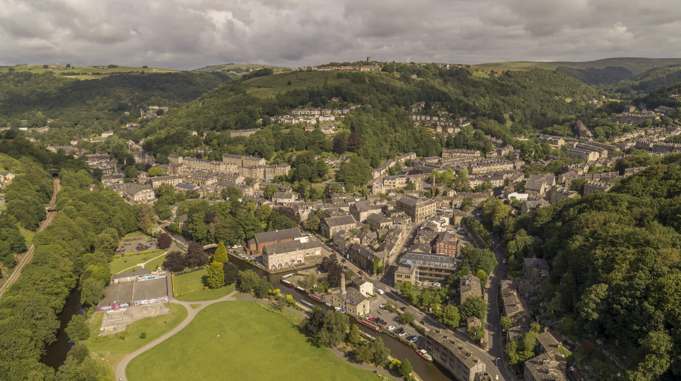 Hebden Bridge, Calderdale, filmed by Halo Vue