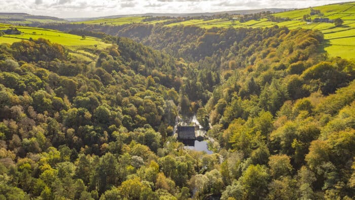Hardcastle Craggs is a Woodland Forrest maintained by the National trust. Its set in a deep valley surrounded by trees and fields.
