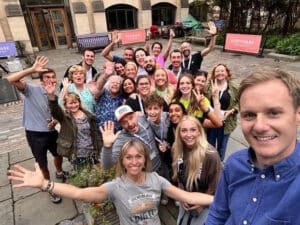Dan Walker and Michaela Strackan wrap on Digging for treasure live