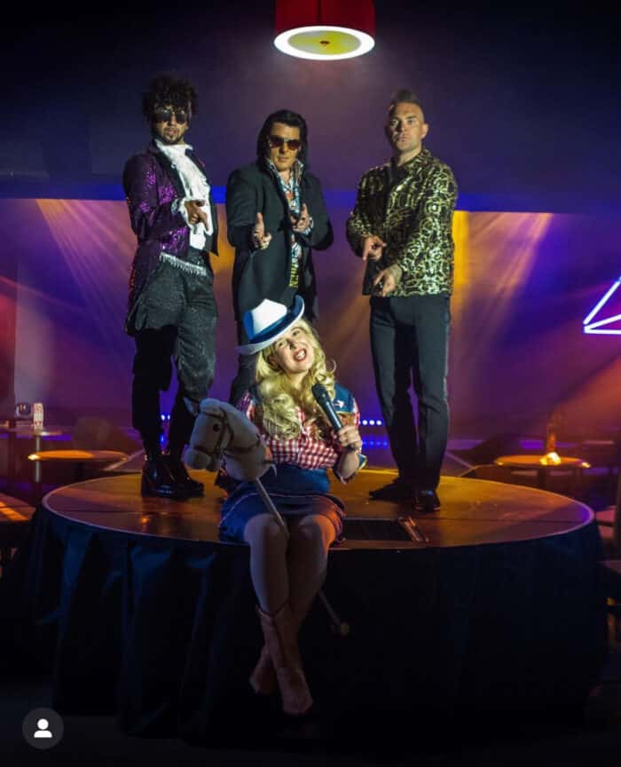 Rosies jones Trip Hazard visits a tribute show in Blackpool