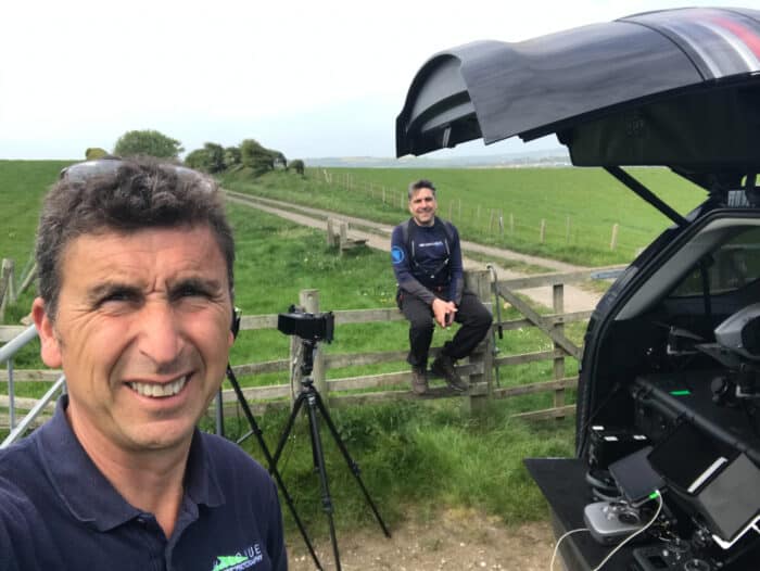Halo Vue drone crew on location