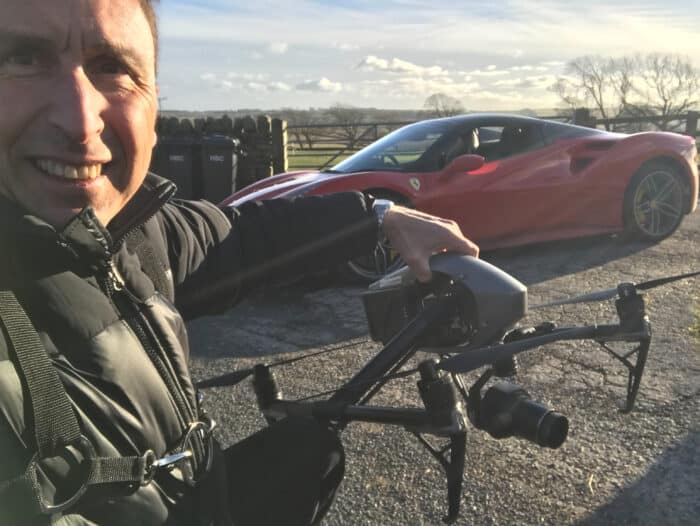 Halo Vue drone filming on location