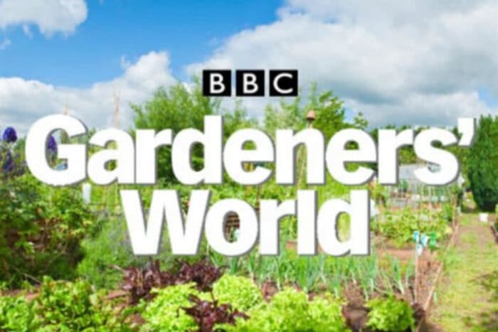 Caption card for the TV program on BBC, Gardeners World