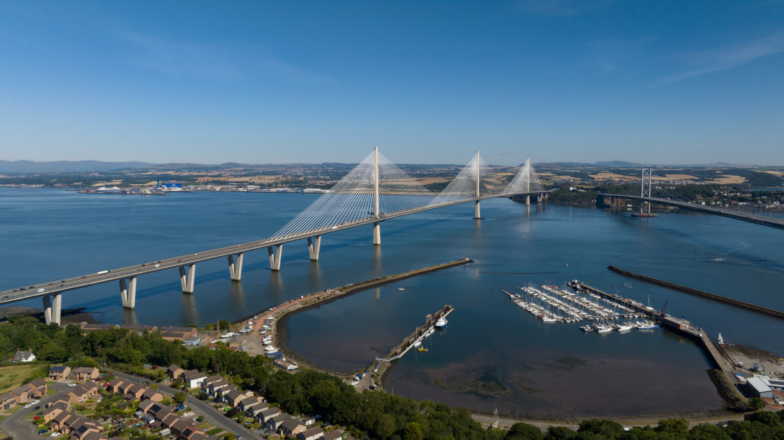 The Queensferry Crossing, aerial photograph by Phil Fearnley for Hold The Front Page