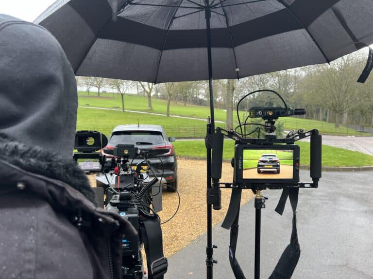 Behind the scenes on a Halo Vue TV advert shoot