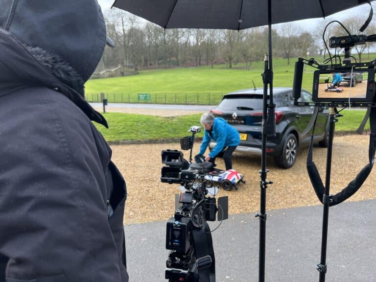Behind the scenes on a Halo Vue TV advert shoot