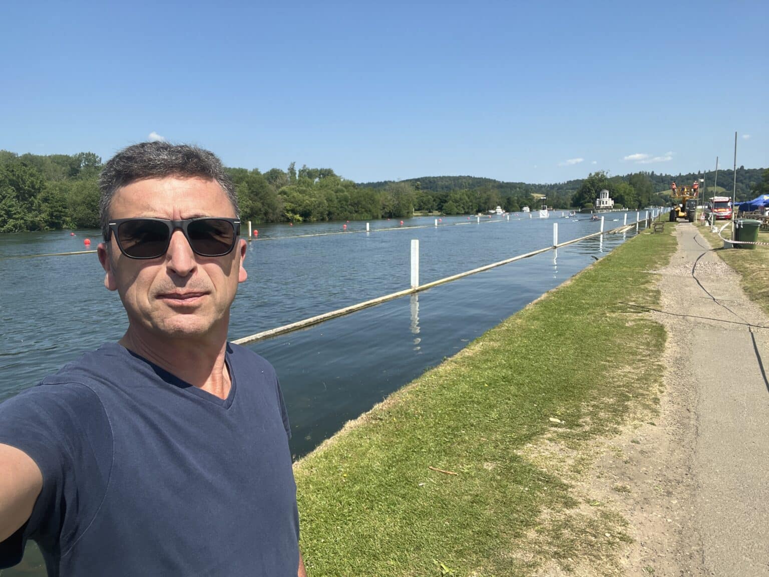 Phil Fearnley beside the course at Henley