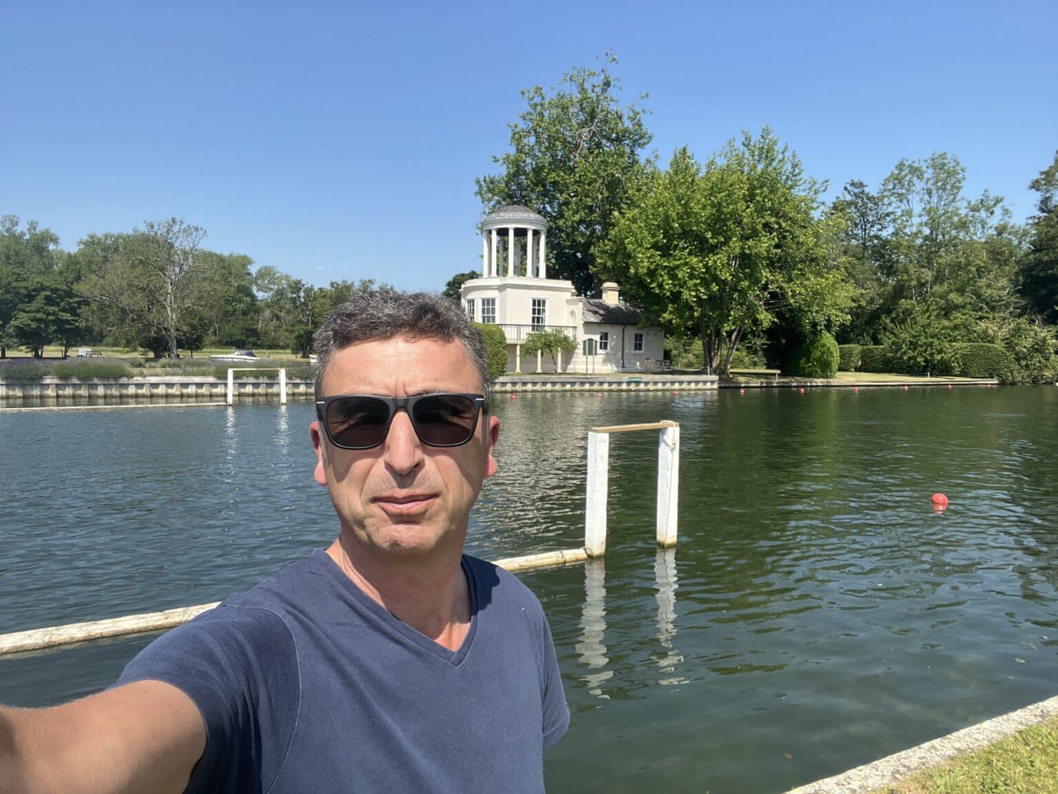 Phil Fearnley on the riverbank at Henley