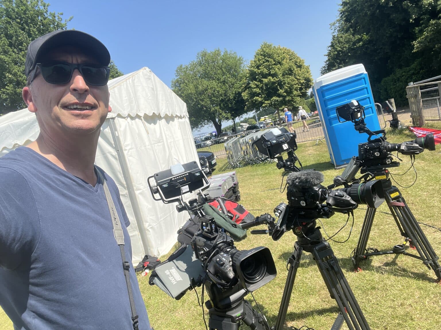 Phil Fearnley with a broadcast camera