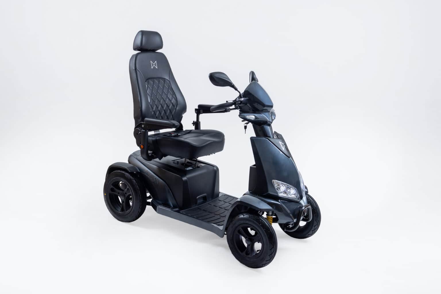 Monarch Mobility scooter photographed on a white background in the Halo Vue studio