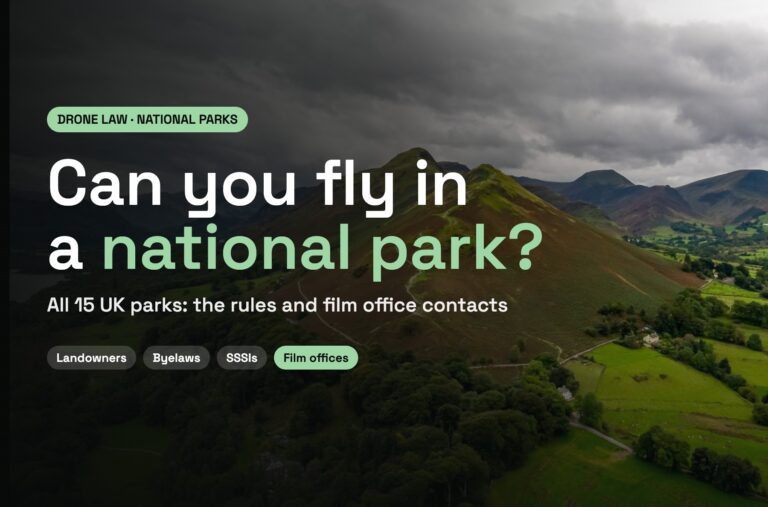 Aerial view of Catbells in the Lake District with the caption Can you fly in a national park?