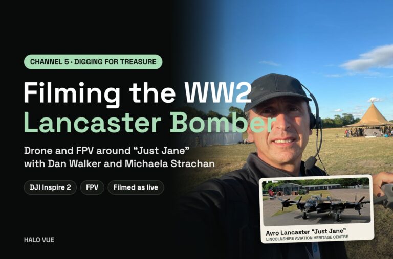 Filming the WW2 Lancaster Bomber Just Jane for Channel 5’s Digging For Treasure – drone pilot Phil Fearnley